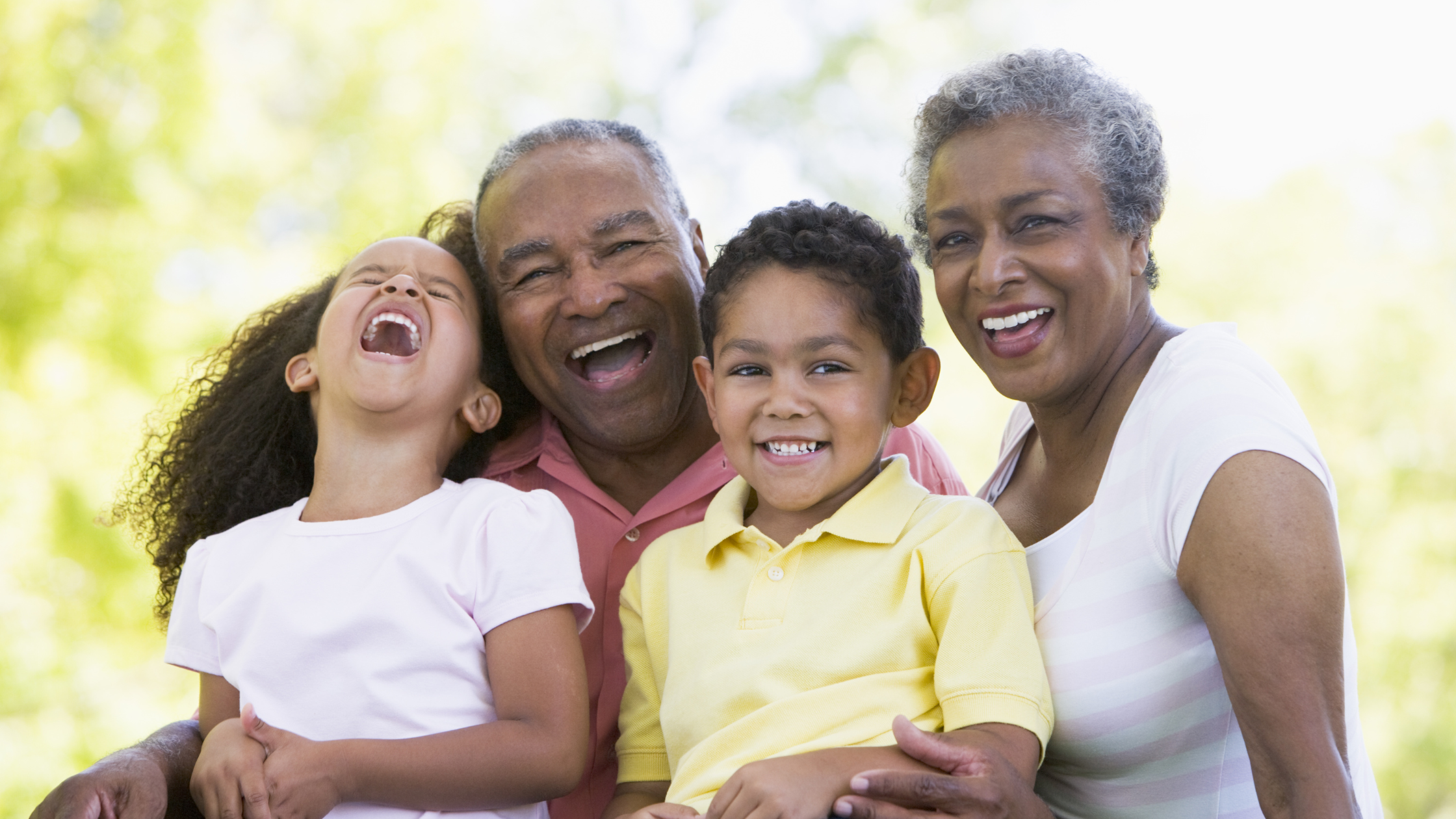 Grandparents with their grandchildren