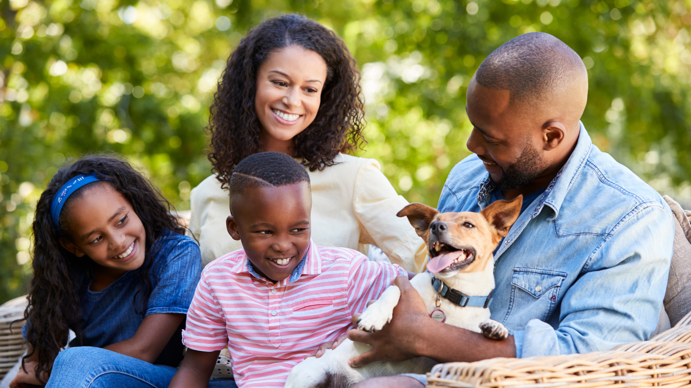 Family with their dog